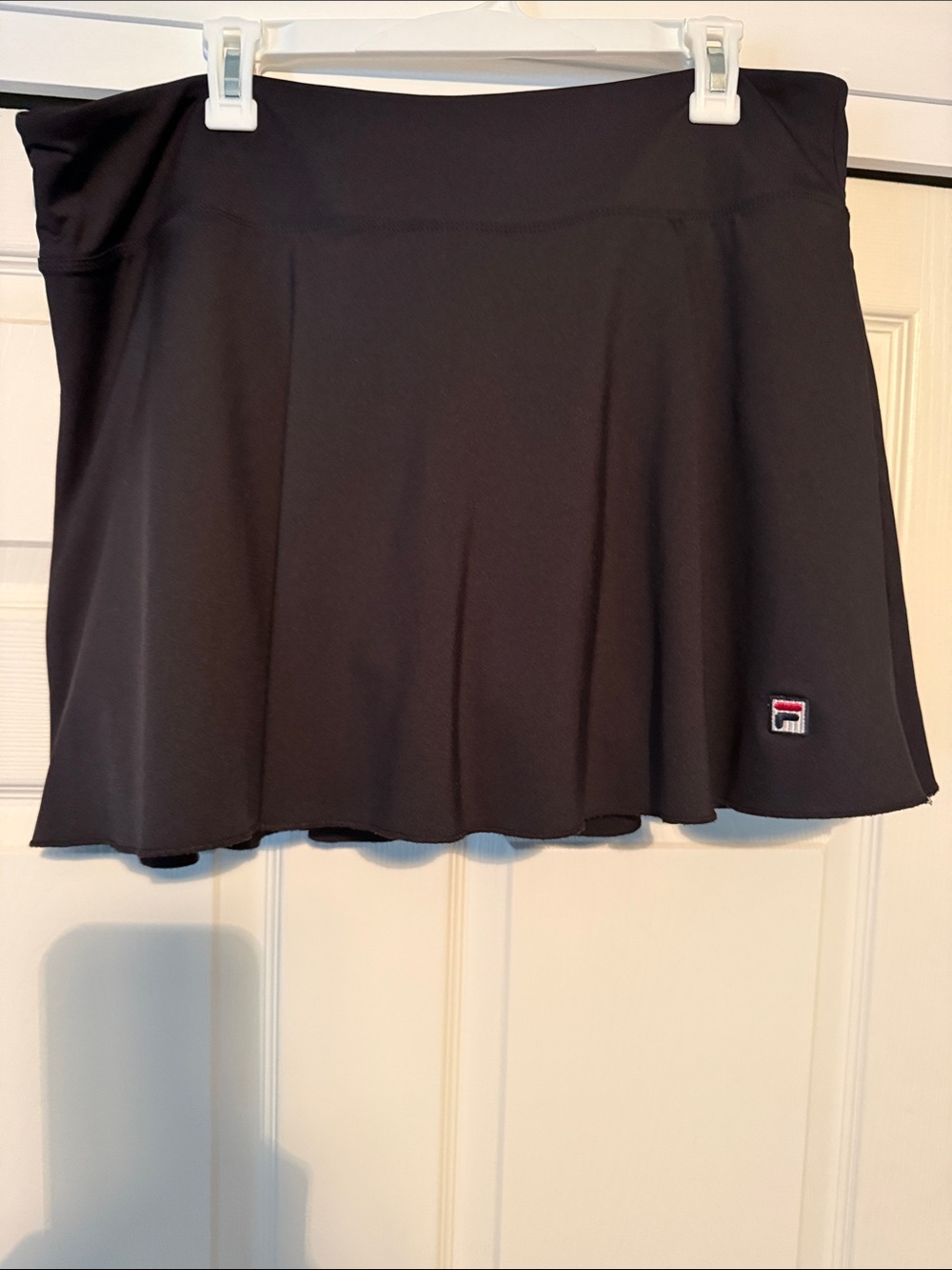Fila Black Skort with Logo Patch